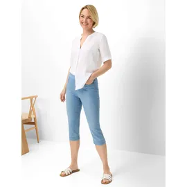 RAPHAELA by BRAX Style PAMINA CAPRI BLEACHED LIGHT BLUE SLIGHTUSED, denim hellblau, Gr. 44K