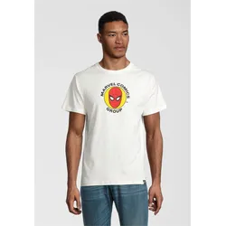 T-Shirt RECOVERED "Marvel Spider-Man Circle", Herren, Gr. M, beige (natur), 100% Baumwolle, Kurzarm, Shirts, im lockeren Schnitt