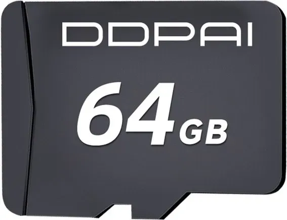 DDPAI SD-Speicherkarte 64GB, Klasse 10, für Dashcam, Autokamera, Auto-DVR, Adapter