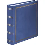 Hama London Fotoalbum blau 100 Blätter 10 x 15 Hardcover-Bindung