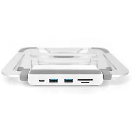 Digitus Variabler Notebook-Ständer mit integrierter USB-CTM Docking Station, 8-Port