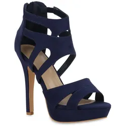 Damen High Heels in Dunkelblau