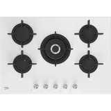 Beko HILW75222SW Einbaukochfeld 75 cm Gas 5 Brenner weiß - Weiß