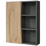 Vicco Hängeschrank Willow, Artisan/Anthrazit, 56 x 70 cm mit 3 offenen Fächern zur wandmontage geeignet für Verschiedene Badezimmergrößen