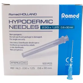 Romed Holland Einmalkanülen 23 G blau 100 St.