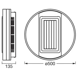 Osram Deckenlicht/-ventilator 55W rund dimmbar