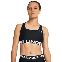 Under Armour HeatGear Armour Mid Support Sport-BH Damen 001 black/white XS