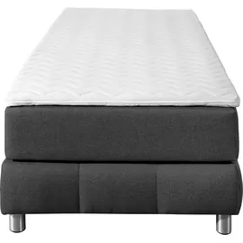 Home Affaire Boxspringbett HOME AFFAIRE "Salo", grau (anthrazit), B:96cm L:206cm, Komplettbetten, Boxspringbett, Ohne Kopfteil, inkl. Topper, auch in Überlänge 220 cm