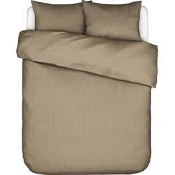 Rhodes Bettwäsche 240 x 220 cm kaffeebraun mit 2 Kissenbezügen 60 x 70 cm Klappenende