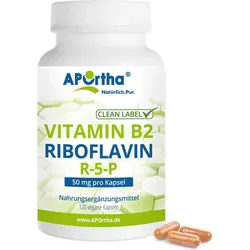 Vitamin B2 - Riboflavin 50 mg - R-5-P - 120 vegane Kapseln One Size