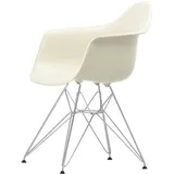 Vitra - Eames Plastic Armchair DAR RE, verchromt / kieselstein (Filzgleiter basic dark)