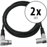 Omnitronic XLR Verbindungskabel 1x XLR-Stecker 3 polig - 1x XLR-Buchse 3 polig 3,00m (30220632)
