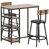 Homcom Bartisch 90 x 50 x 90,5 cm Beige