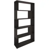 Vicco Raumteiler Schwarz Regal 5 Fächer 80 x 162,6 cm