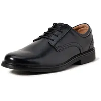 CLARKS Un Aldric Lace Derbys, Schwarzes Leder, 43