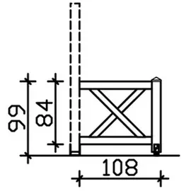 SKANHOLZ Skan Holz Brüstung Andreaskreuz 108 x 84 cm Fichte Natur