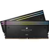 Corsair Dominator Titanium RGB schwarz DIMM Kit 32GB, DDR5-6400, CL32-40-40-84, on-die ECC (CMP32GX5M2B6400C32)