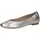 CAPRICE Ballerinas aus Leder Elegant, Silber (Pearl Metallic), 37 EU