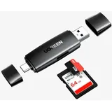 UGREEN 2-in-1 Sd/microsd/usb-c/usb-a/uhs-ii-speicherkartenleser – Schwarz