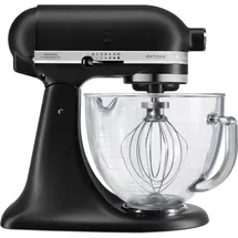 KitchenAid Artisan 5KSM156 matt schwarz mit Glasschüssel