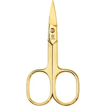 Pfeilring Nagelschere strichmattiert, vergoldet