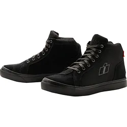 Icon Carga Motorrad Schuhe, schwarz, Größe 47 für Männer