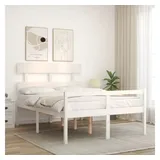 vidaXL Seniorenbett 90 x 200 cm Weiß