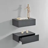 [en.casa] En.Casa, Regal, Oslo 2er Set 46x30x15cm Dunkelgrau