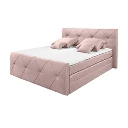 Boxspringbett  Cleo ¦ rosa/pink ¦ Maße (cm): B: 200 H: 114