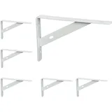 Relaxdays Regalträger 6er Set, Weiß