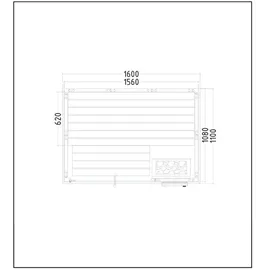 Harvia Alaska Mini Massivsauna aus Fichte Saunakabine ca. 160x110x204 cm