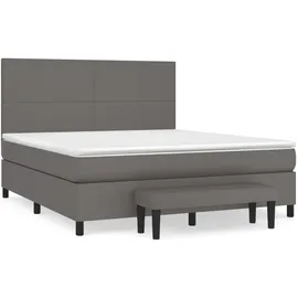 vidaXL Boxspringbett 180 x 200 cm Grau