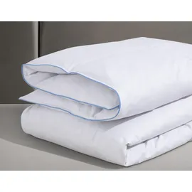 RIBECO Federbettdecke RIBECO "Anker", weiß, B:135cm L:200cm, Bezug: 100% Baumwolle. Füllung: 90% Federn, 10% Daunen, Bettdecken, mit aufwendiger Anker-Stickerei