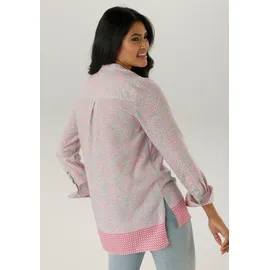 Aniston SELECTED Longbluse mit Rankenmusterung und Bordürendruck bunt/Grün 42