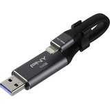 PNY Duo-Link 64 GB grau USB 3.0