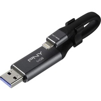 PNY Duo-Link 64 GB grau USB 3.0