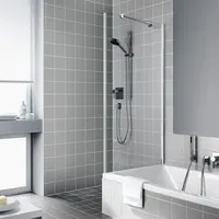 Kermi Pasa XP Seitenwand verkürzt neben Badewanne PXTVD08017VPK 80x175cm, silber hochglanz, ESG klar Clean
