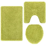 vidaXL Badteppich Grün 3-tlg. 20 x 0 cm