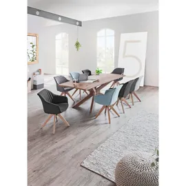 home24 Armlehnstuhl hellblau