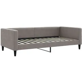 vidaXL Tagesbett Ausziehbar mit Matratzen Taupe 100x200 cm Stoff