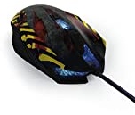 Hama Urage URage Morph – Zombie Gaming-Maus (2 m Kabel, USB, DPI verstellbar bis 2400, 5 programmierbare Tasten, LED) schwarz/gelb/blau/rot