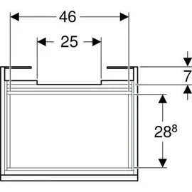 Geberit Renova Plan Unterschrank für Waschtisch, mit 1 Auszug, 501.905.01.1,