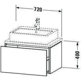 Duravit L-Cube Waschtischunterschrank LC580101818,