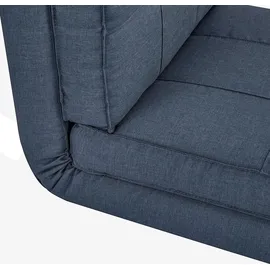 Homcom Schlafsessel Bodensofa Polyester 61 x 58 x 73 cm Blau mit verstellbarer Rückenlehne
