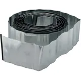 Relaxdays 4 x Rasenkante 10m, Metall, Silber