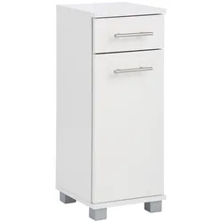 Seitenschrank WELLTIME "Emmi, Breite 30 cm", weiß, B:30,3cm H:75,3cm T:32,6cm, FSC-zertifizierter Holzwerkstoff, Schränke, Wechselbarer Türanschlag, Metallbeschläge