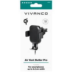 Vivanco Butler Pro, Smartphone Kfz Halterung mit Ladefunktion für den Lüftungsschlitz