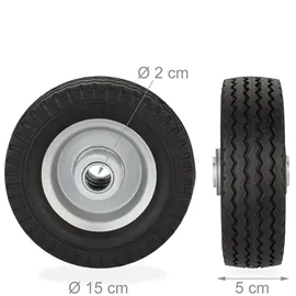 Relaxdays Rad im 2er Set - Schwarz