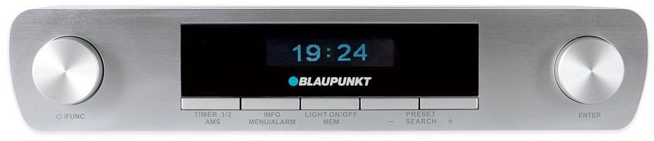 Blaupunkt KRD 30 Küchen-Radio (Digitalradio (DAB), FM-Tuner, FM-Tuner mit RDS, UKW mit RDS, 1,60 W, Bluetooth, UKW und DAB+, 2 Coutdown-Timer für Koch- und Backvorgänge) grau|silberfarben