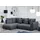 ax living Eckcouch Grau 2-Sitzer